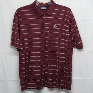 Vintage Straight Down Mercedes Benz Polo Shirt Mens XL Embroidered Mercerized